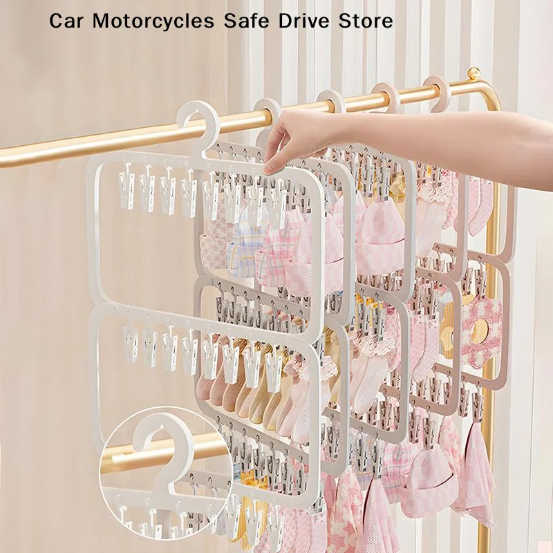 CMMulti-clip Sock Drying Rack Multi-functional Removable Space-saving