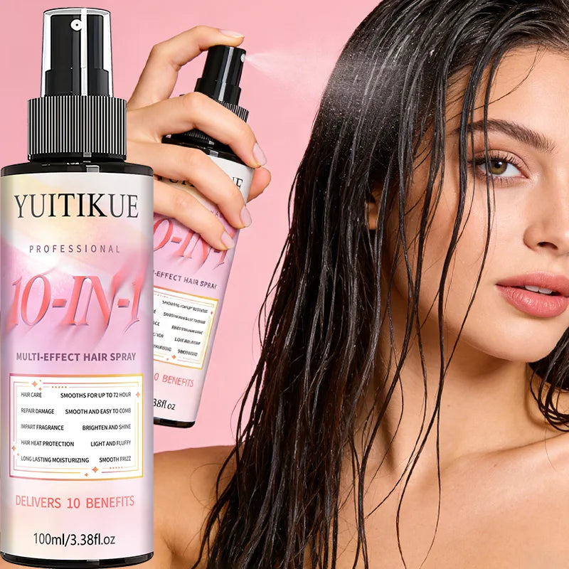 YUITIKUE 10-in-1 Hair Spray – Heat Protection & Frizz Control Hair Treatment Spray Zpaxo Default Title
