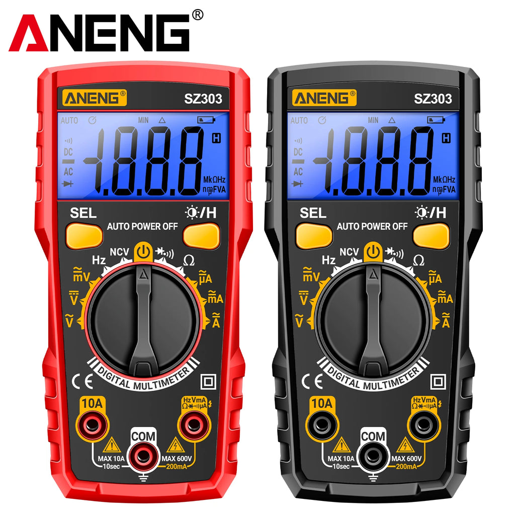 ANENG SZ303 Buzzer Backlight LCD Portable Electrician Tool RMS Auto