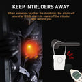 Smart Door Handle Alarm 110dB Security Adjustable Settings Portable Zpaxo Default Title