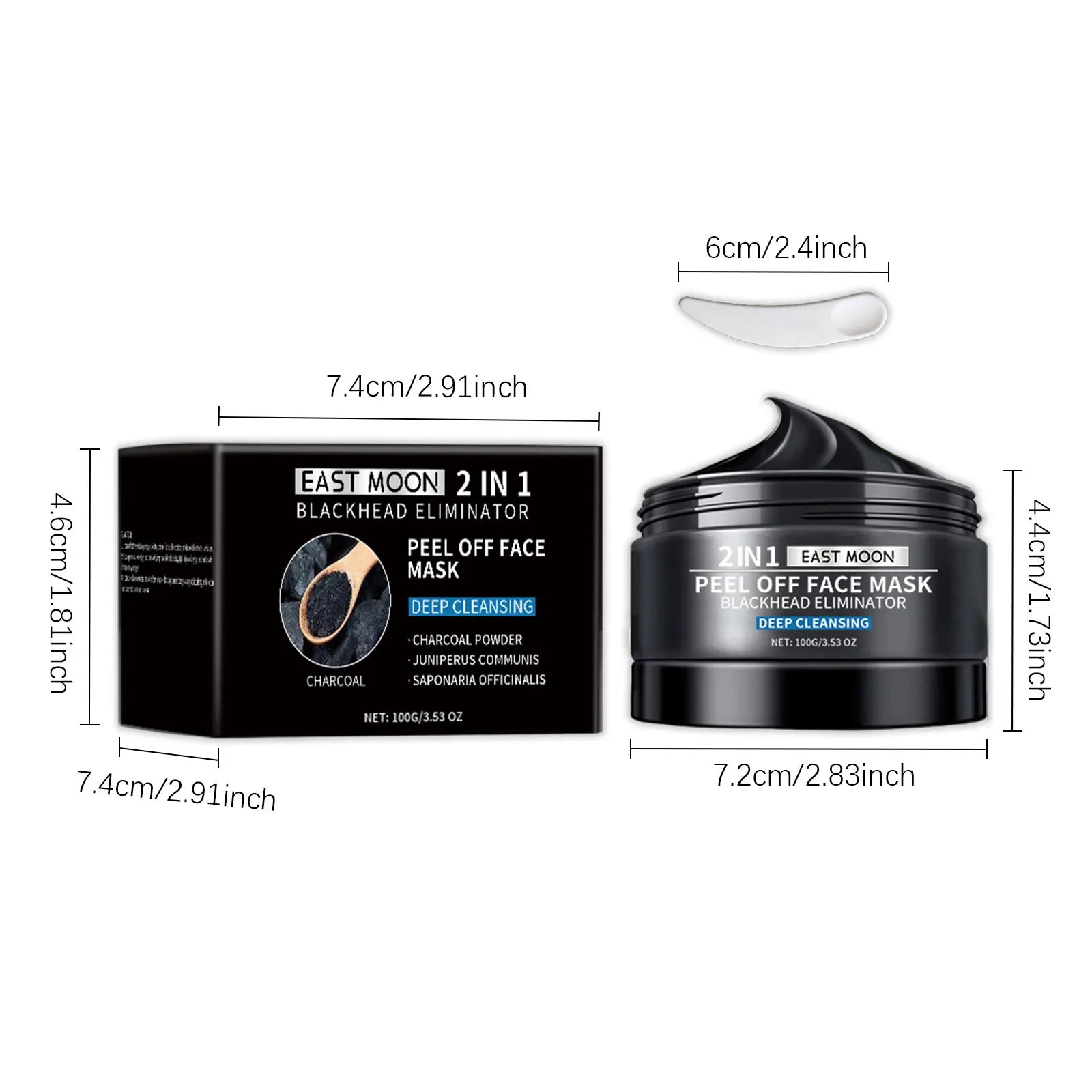 Bamboo Charcoal Blackhead Remover Mask Purifying Shrink Pore Deep Cleansing Oil Control Exfoliator Peel Mud Mask Skin Care Zpaxo