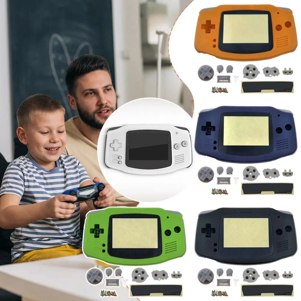For Custom GBA Housing Shell For Game Boy Game Console Protection Case Advance Replacement Button Screws Kit Clear Transparent Zpaxo