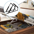 Hydraulic Storage Bed Lift Mechanism Iron Effort Saving Lift Up Hinge Furniture Hardware for Tatami Bed Ottoman Zpaxo Black