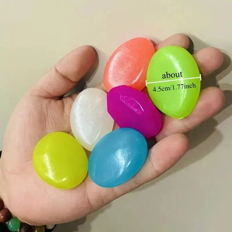 Oversized Glowing Resin Stones Large Bright Luminous Stone Garden