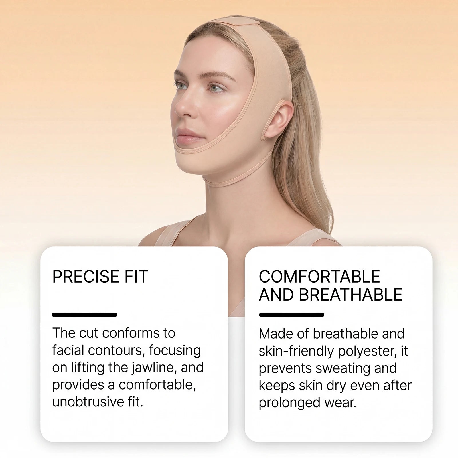 V Line Facial Contour Lifting Care Strap Soft Stretch Face Wrap Improve Jaw Line Invisible Breathable Beauty Tool Daily Care Zpaxo