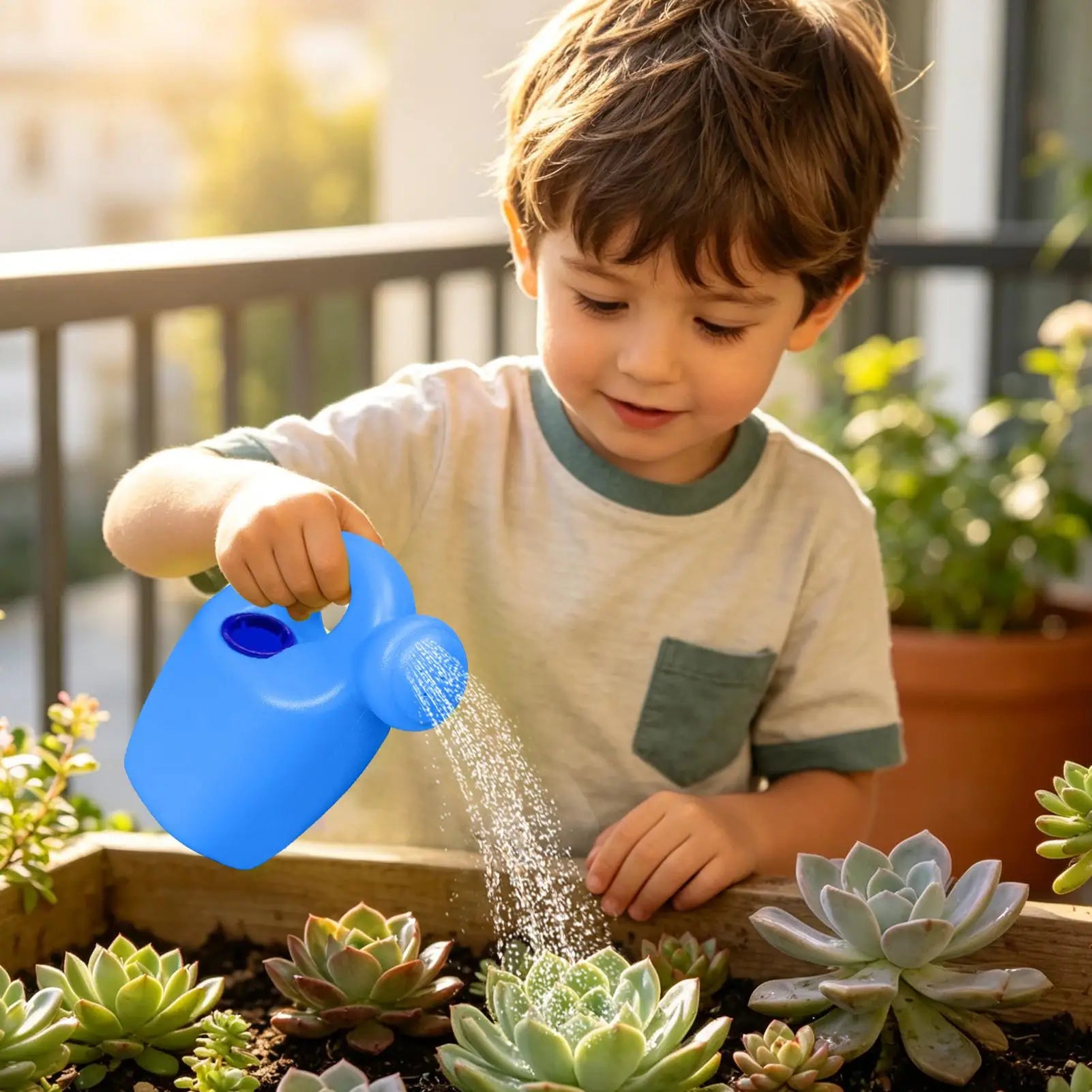 Watering Can Kids Gentle Spray Nozzle Water Play Toy Small Courtyard Zpaxo