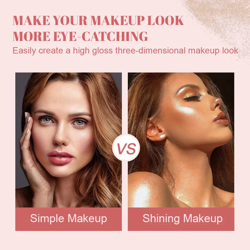 3 Colors Glitter Fairy Highlight Pat Powder Bride Wedding Body Shiny Zpaxo