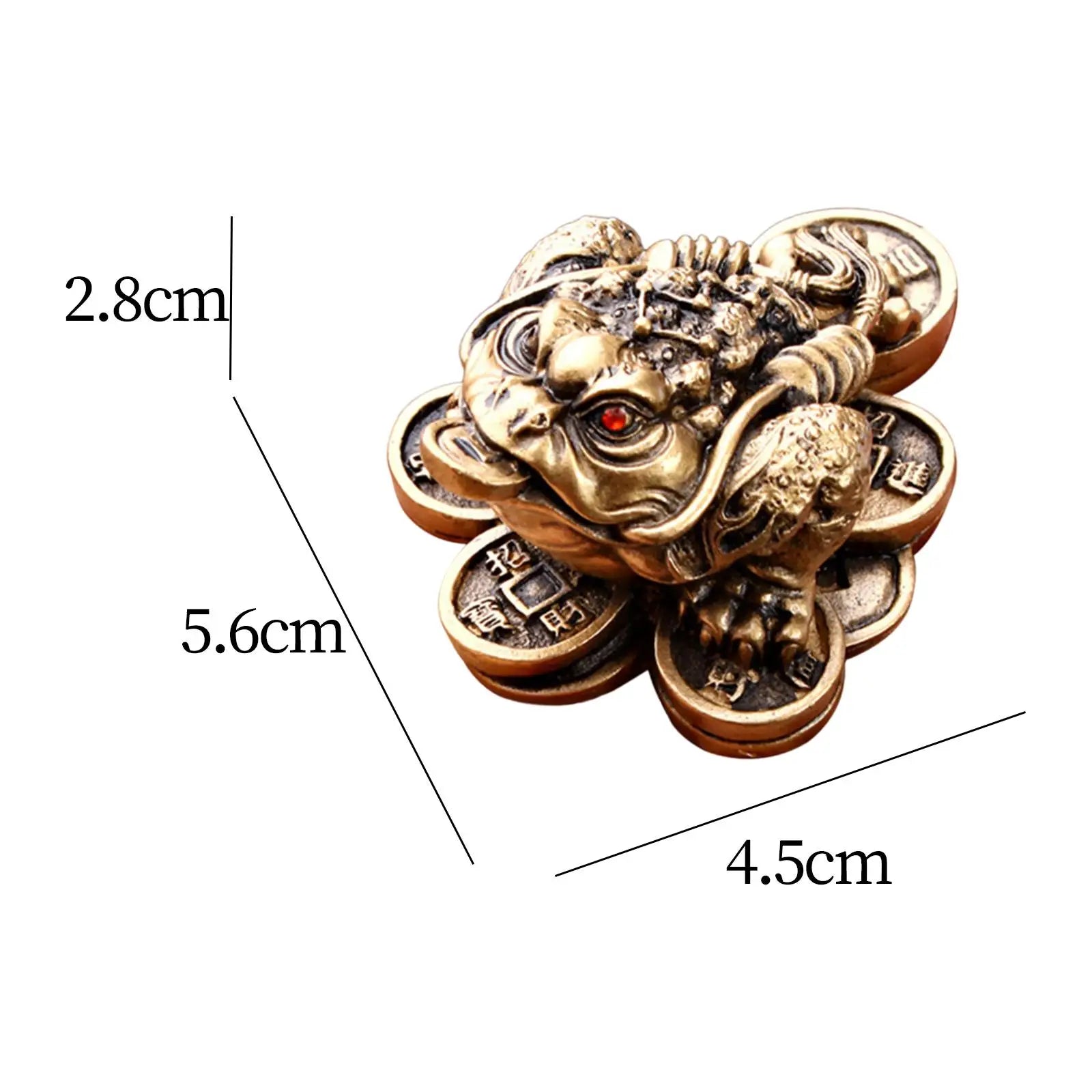 Small Feng Shui Wealth Fortune Toad Figurine Three Legged Frog Tea Pet Figurine for Restaurants Shops Decor Multipurpose Zpaxo