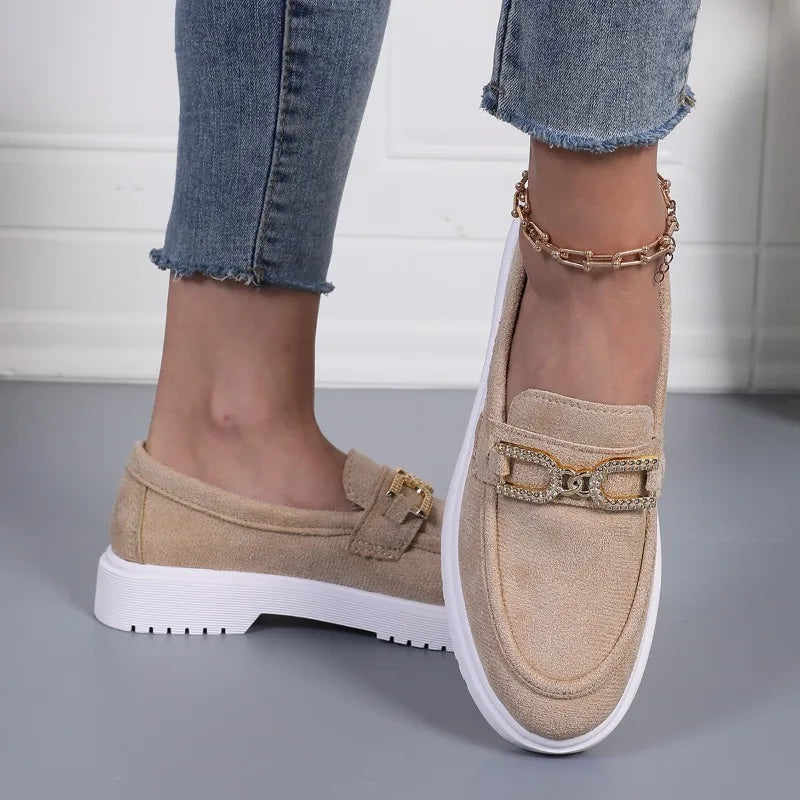 2025 Fashionable Versatile Women Flats Fashion Suede Outdoor Casual Zpaxo