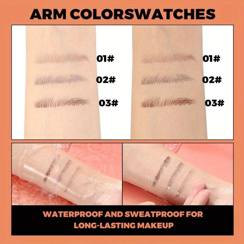 Eyebrow pencil waterproof and oil-proof, not easy to smudge, dark brown, light brown, with distinct roots Zpaxo