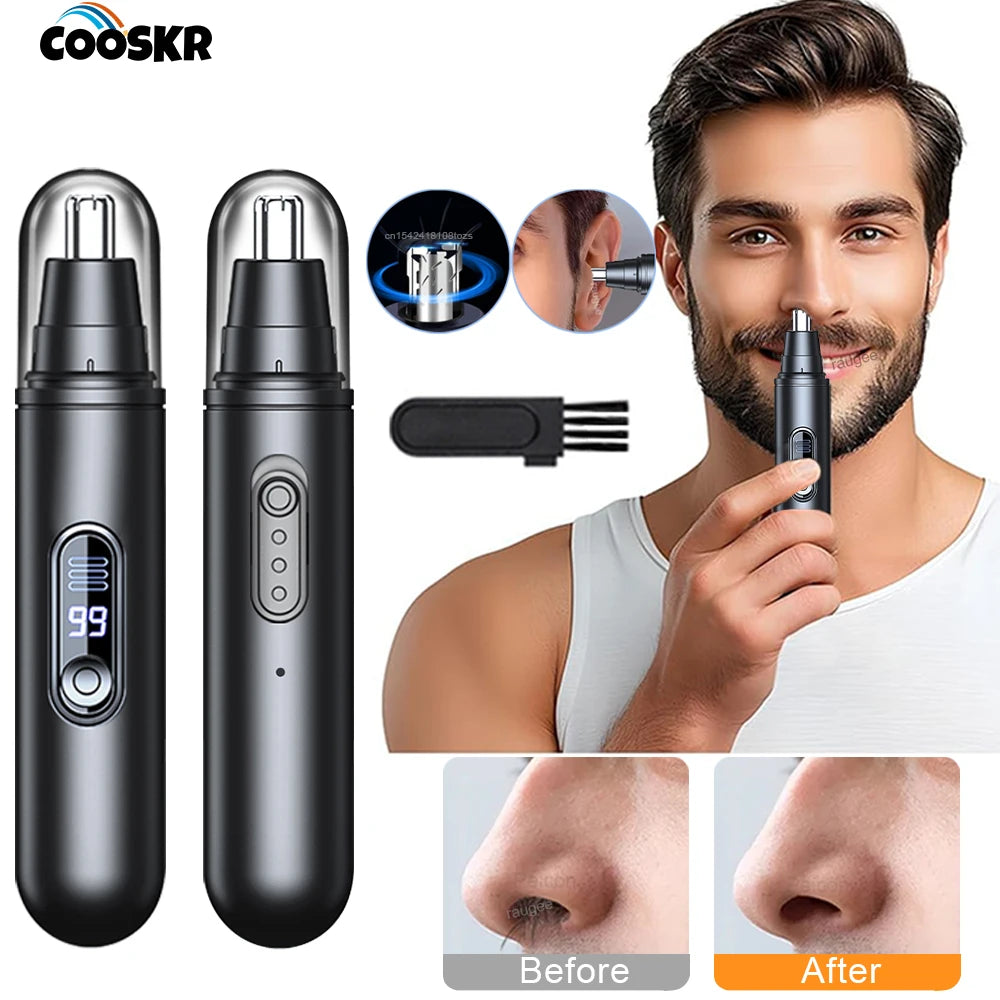 Nose Hair Trimmer Mini Portable Electric Clipper Rechargeable