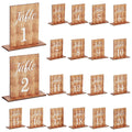 Wedding Centerpieces Wooden Base Tables Markers Bridal Banquet Table