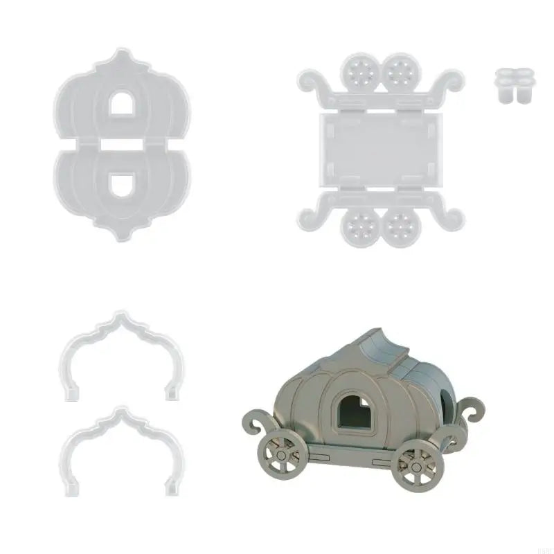 Silicone Christmas Carriages Mould Soap Making Supplies