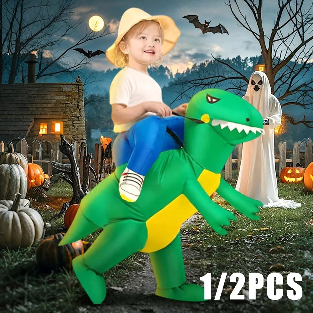 Halloween Adult Ride-on Dinosaur Costume Funny Cosplay Walking Suits