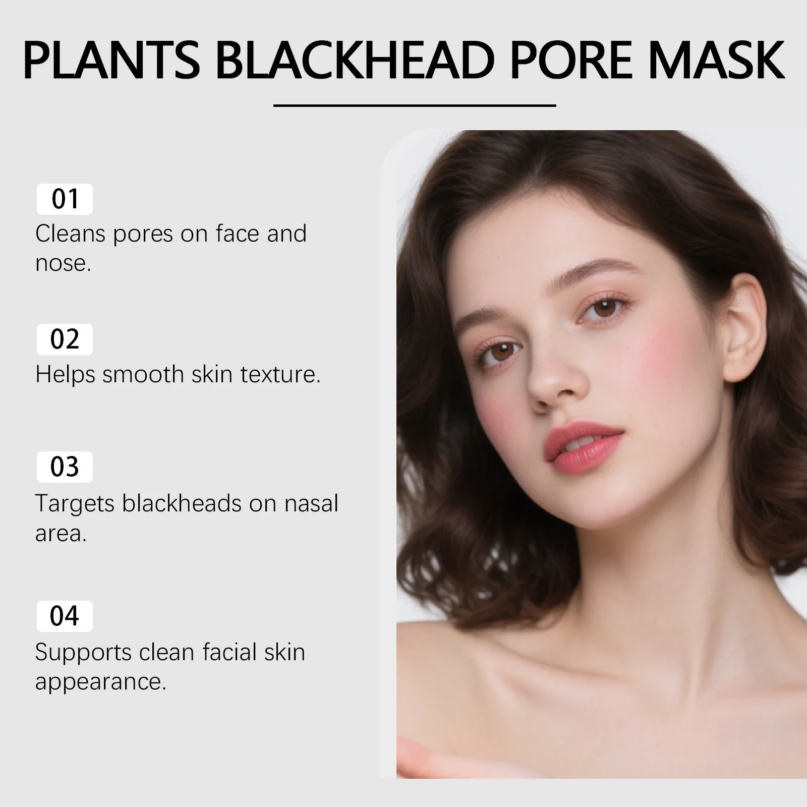 Hoygi Bamboo Charcoal Blackhead Peel-Off Mask | 60 Nose Strips Peel-Off Face Mask Zpaxo