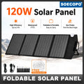 120w Foldable Solar Panel Portable Charger Dc Usb Type-C Output High Efficiency Monocrystalline Panel For Rv Camp Power Station Zpaxo 120W