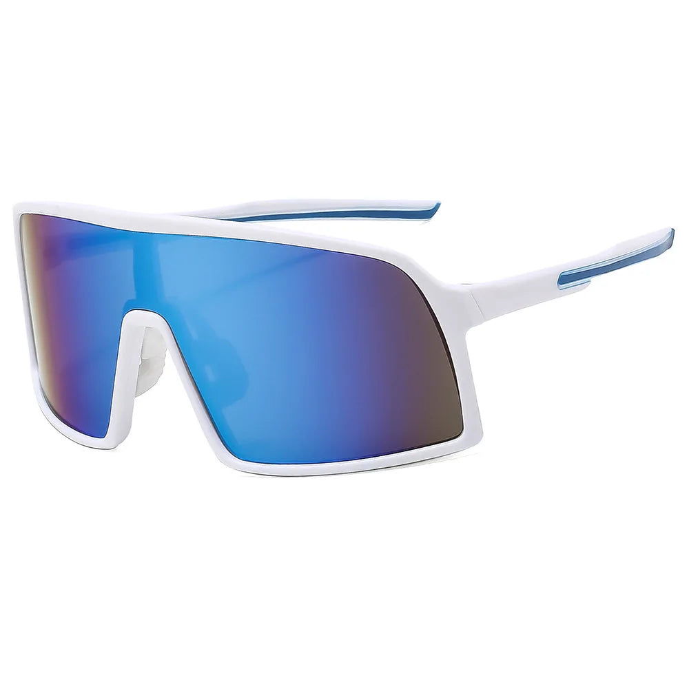 Cycling Sunglasses Men's Women UV400 Sports Glasses Riding Fishing Driving Eyewear MTB Road Bike Outdoor Goggles Bicycle Glasses Zpaxo White blue