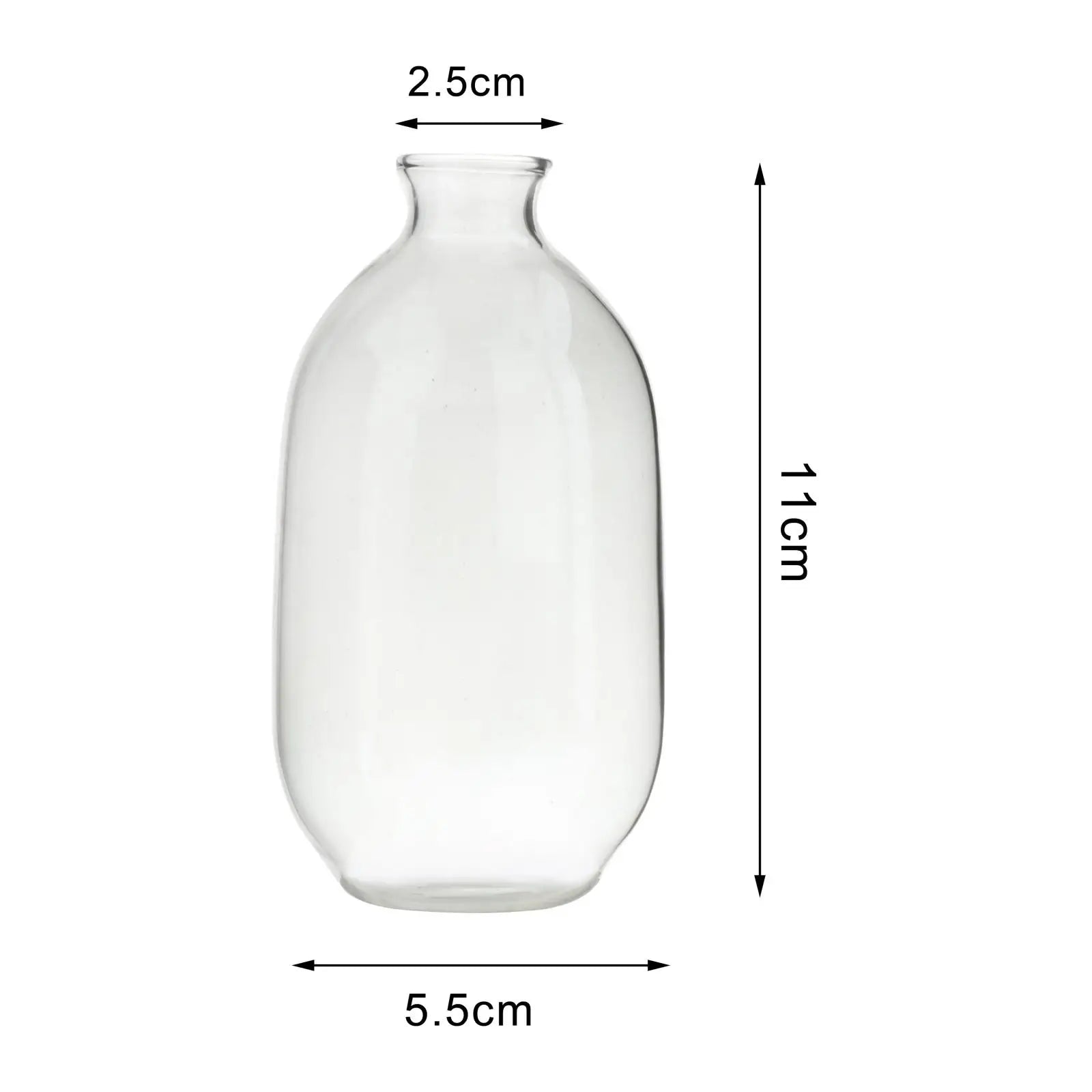 Glass Flower Vase Decorative Figurine | Modern Home Decor Planter Decorative Glass Vase Zpaxo Clear S