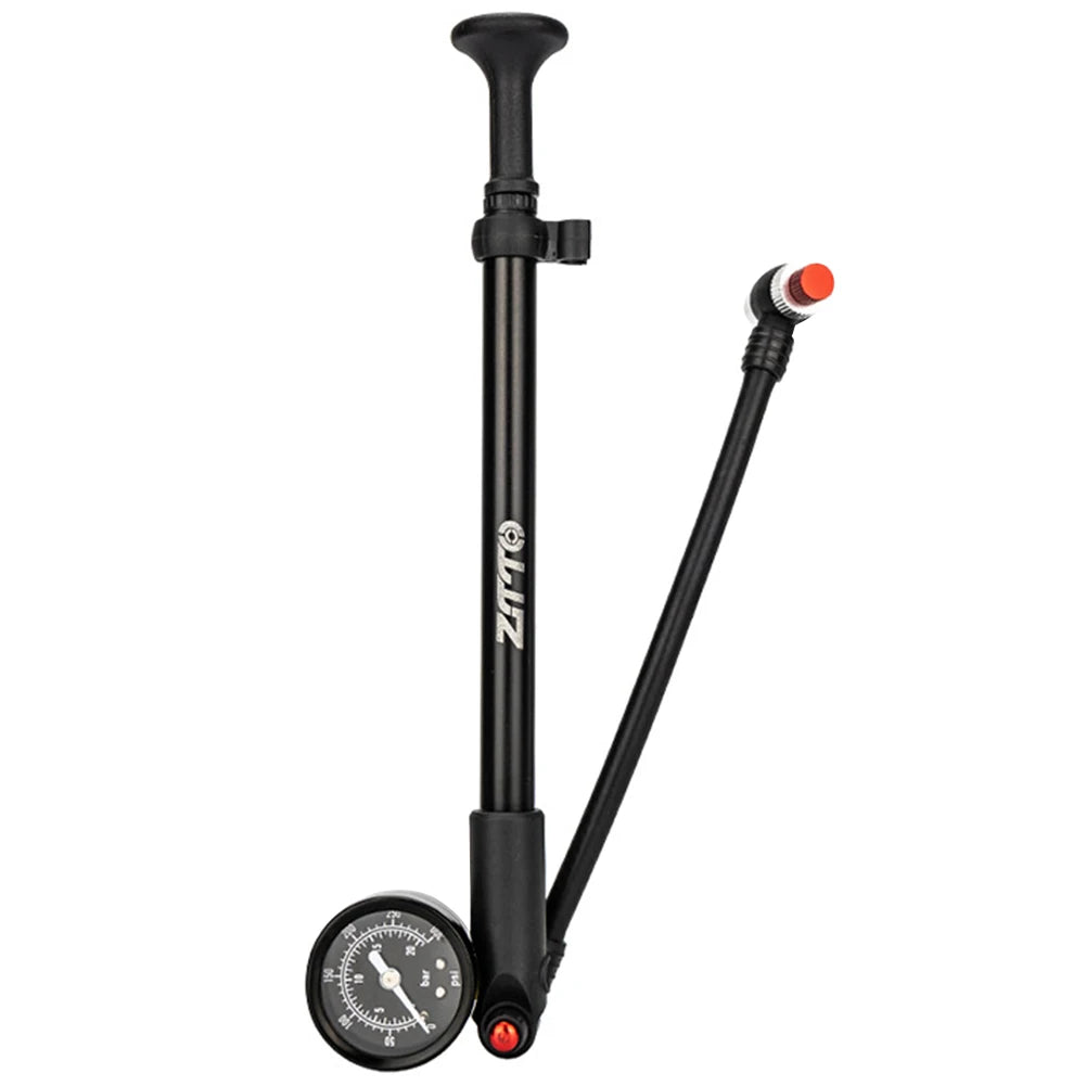300PSI Bicycle Air Pump Gauge Bike Shock Absorber Schrader Valve Tire