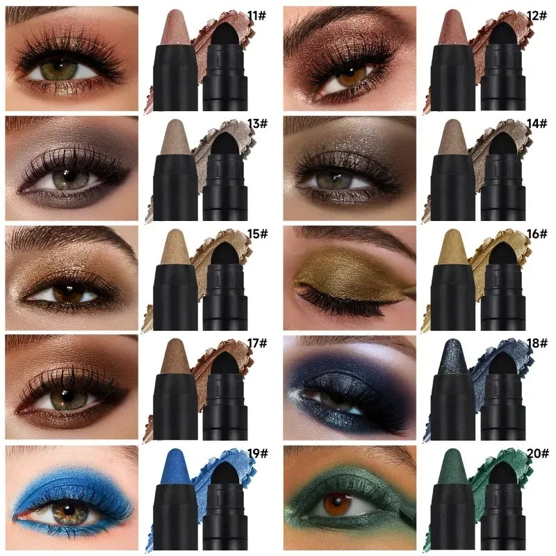 1PC Eye Brightening, Sponge Tip, Easy To Apply, Even and Smooth, 2-in-1 Eye Shadow Stick, Perfect for Music Festivals Zpaxo