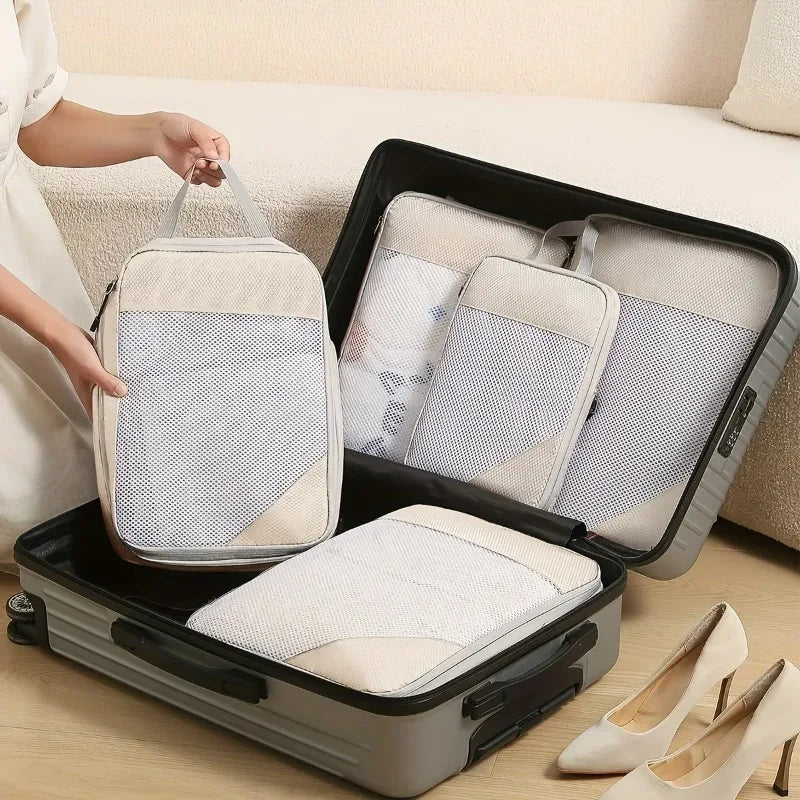 3-piece Travel Compression Packing Cube Bag Luggage Organizer