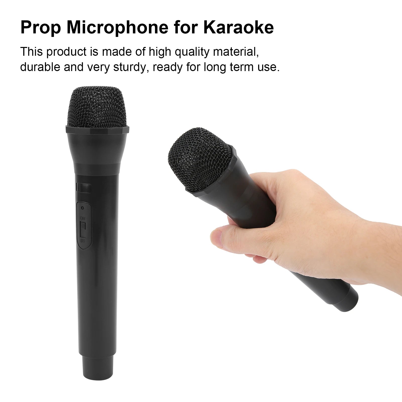 Plastic Prop Mic Microphone Realistic Karaoke Dance Shows Practice