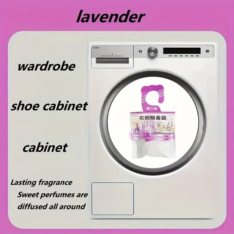 1pc Wardrobe Sachet - Eliminate Scent, Mildew, Repellent & Long-lasting Fresh - Car Air Freshener, Delicate Floral, Refreshing Scent, Perfect for Bedroom Closet and Wardrobe Zpaxo Lavender