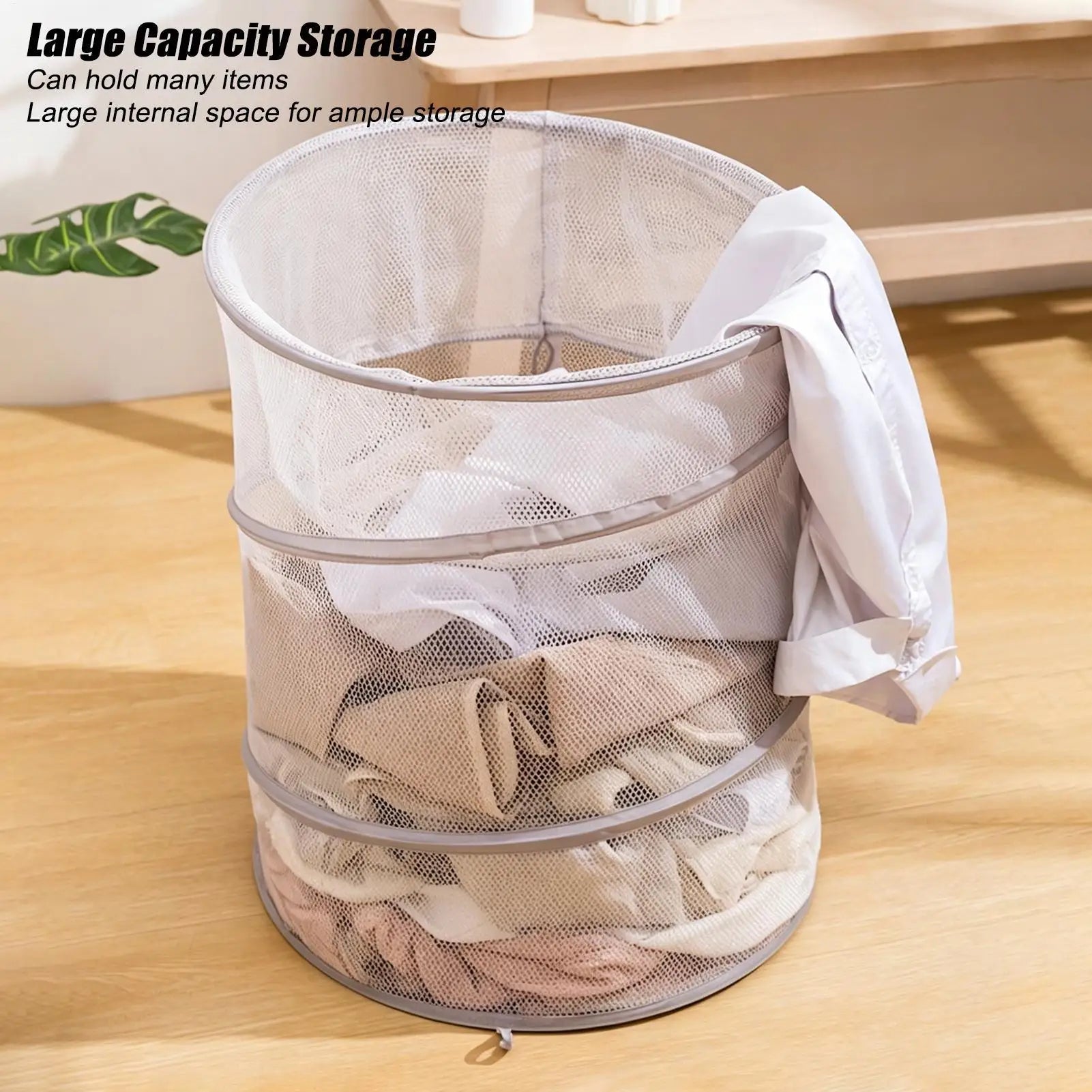 Dirty Laundry Basket Space Saving Foldable Bag Bathroom Bedroom Dorm