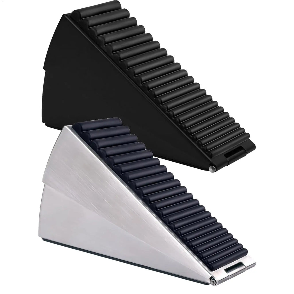 Heavy Duty Door Stopper Height Adjustable Spring Loaded Wedge Rear