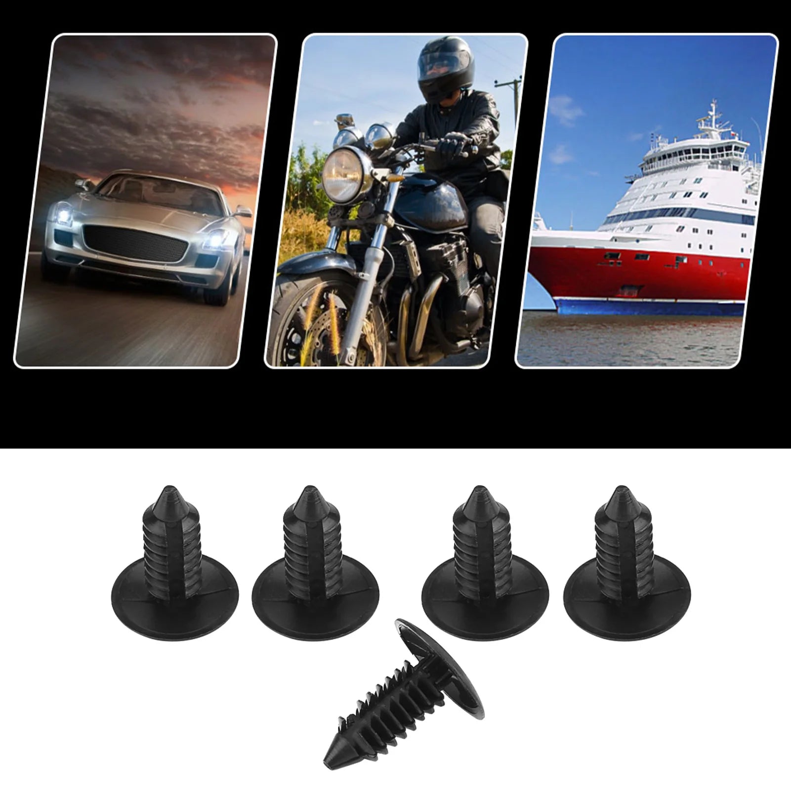 Car Door Trim Bumper Rivets Clip Screws Push Fastener Retainer Clips