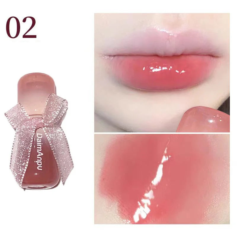 Sweet Lip Gloss Jelly Lip Glaze Moisturizing Lip Tint Mirror Waterproof Non-stick Cup Solid Makeup LipOil Lipstick Cosmetic Zpaxo 02