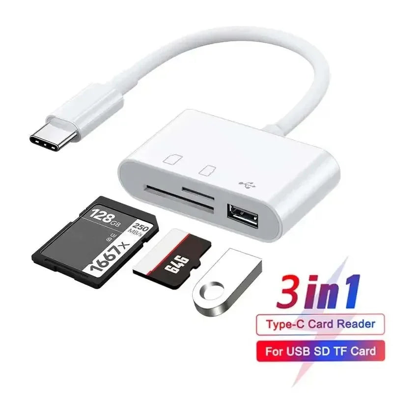 C SD Card Reader OTG USB Cable Mini TF Adapter Data Transfer Macbook Zpaxo
