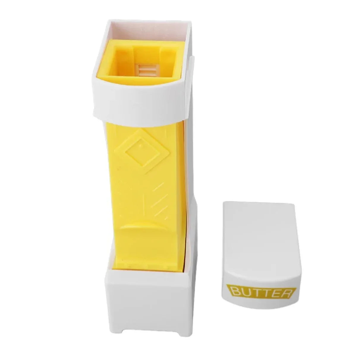 Stick Butter Cutter Abs One Click Butter Cheese Dispenser With Stainless Steel Blade Kitchen Gadget For Breads Cakes Baking Diy Zpaxo Ivory