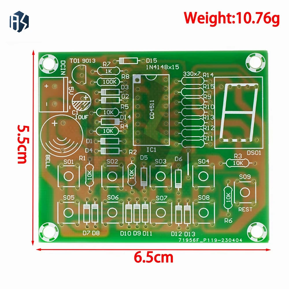 8 Channel Answer Response DIY Kit Based on CD4511, Electronic Experiment & Soldering Practice Training Board Zpaxo