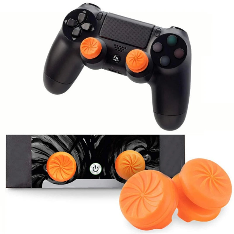 1 Pairs Thumb Sticks Grips Rocker Stick Extenders Caps For PS4/5 Controller Thumb Grips Cover Silicone Joystick Caps Accessories Zpaxo Orange