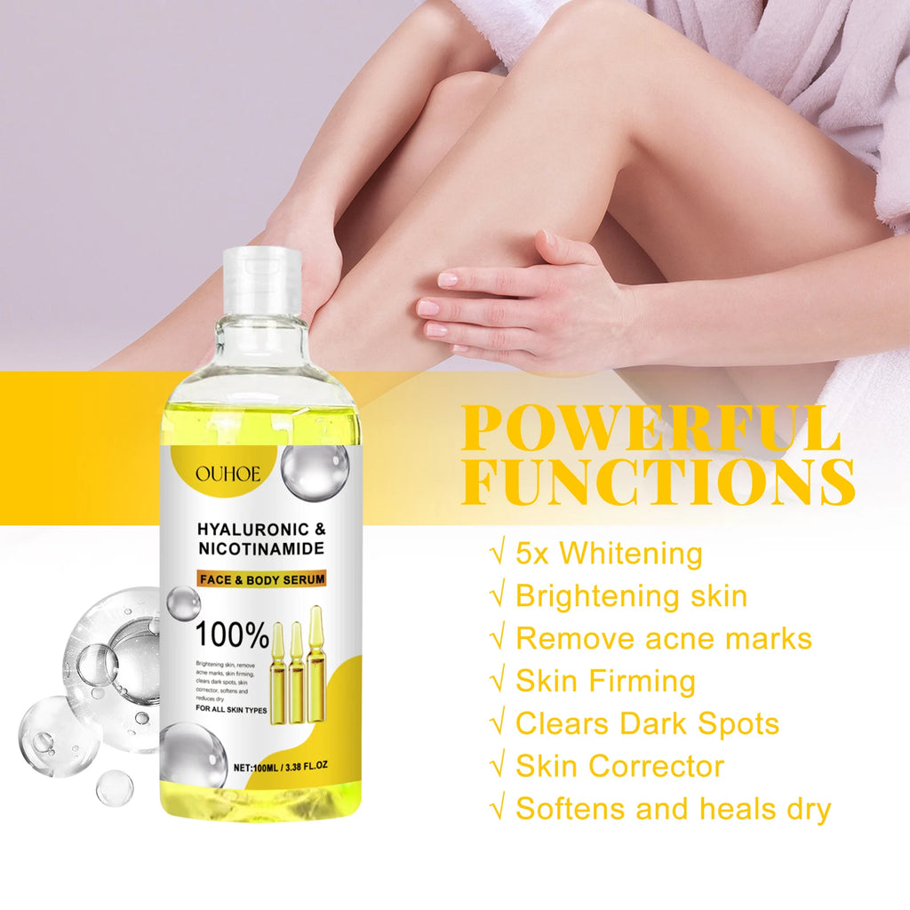 Hyaluronic Acid Facial Serum Moisturizing Smoothing Repair Skin Nicotinamide Brightening Skin Care Lift Firm Face Body Essence Zpaxo