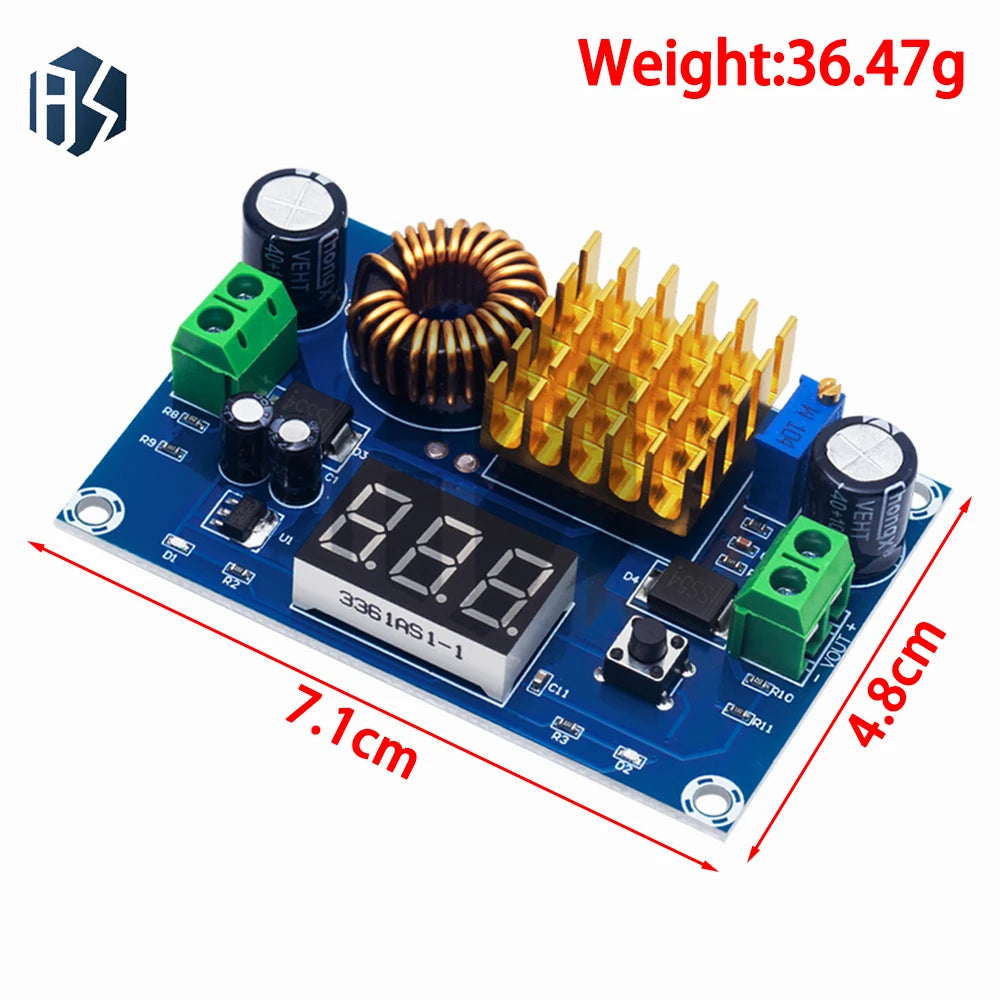 XH-M411 Solar Power Boost Converter: 3-35V Input to 5-45V Adjustable Output with Digital Voltmeter Zpaxo