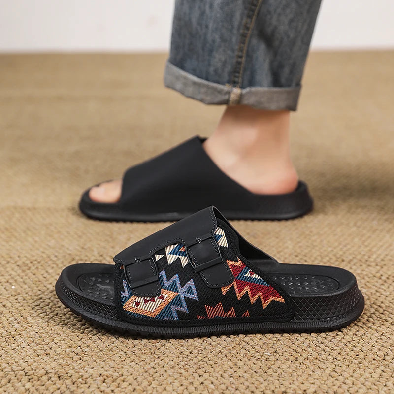 Men's Slippers Comfortable Lightweight Soft Sole Casual Slides Indoor