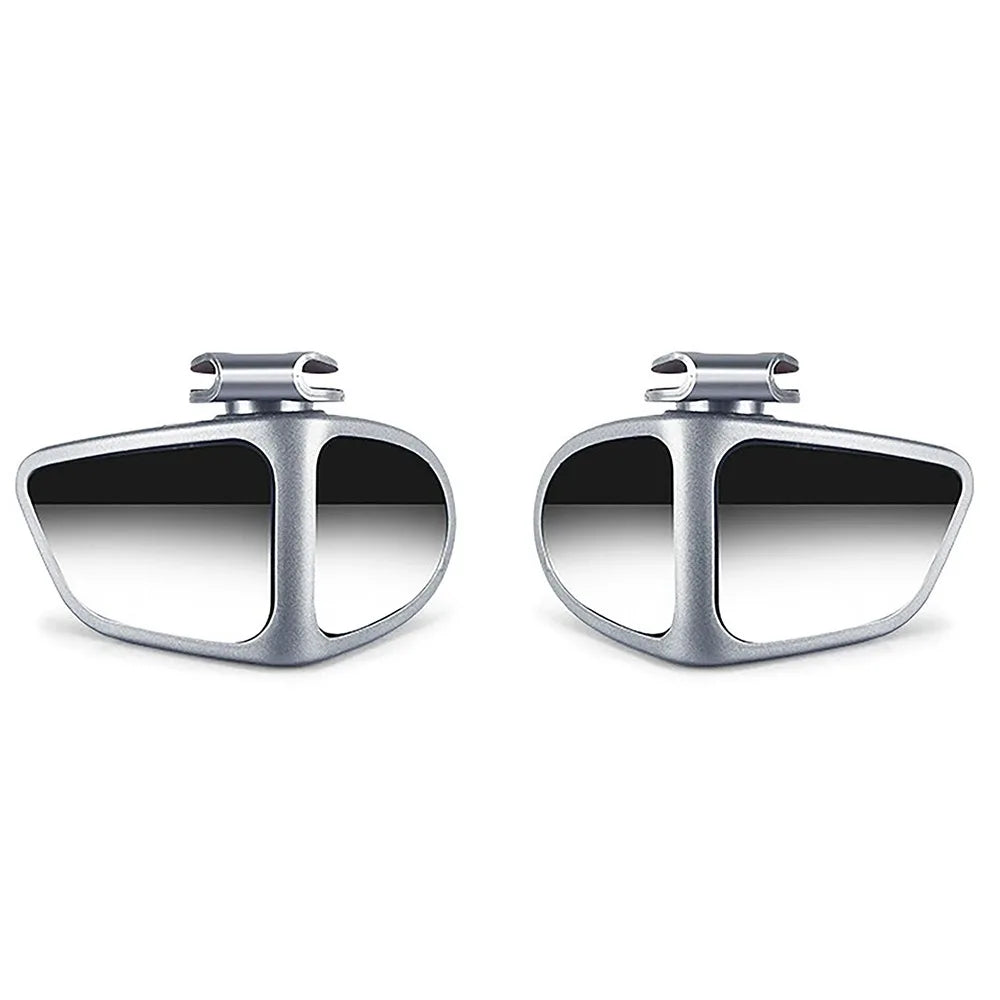 2 Side Car Blind Spot Mirror HD Glass 360 Degree Rotatable Car Rear View Auxiliary Mirror Durable Adjustable Zpaxo Silver