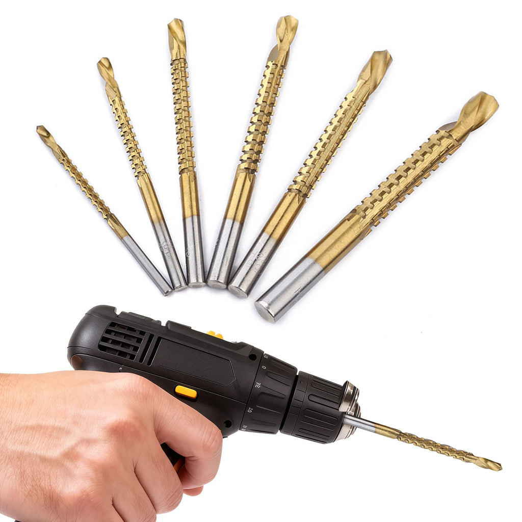 Serrated Side Cutting Drill Bit Woodworking Tools 3- Hole Holesaw