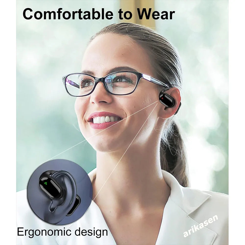 TWS Wireless Bluetooth Headphones Open Ear Earbuds Charging Case LED