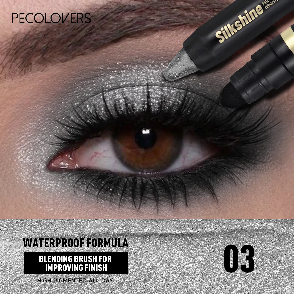 1PC Waterproof, Light To Dark, Eye Contour, Gentle Texture, Easy Makeup Remover, 2-in-1 Eyeshadow Stick, Valentine's Day Gift Zpaxo 03