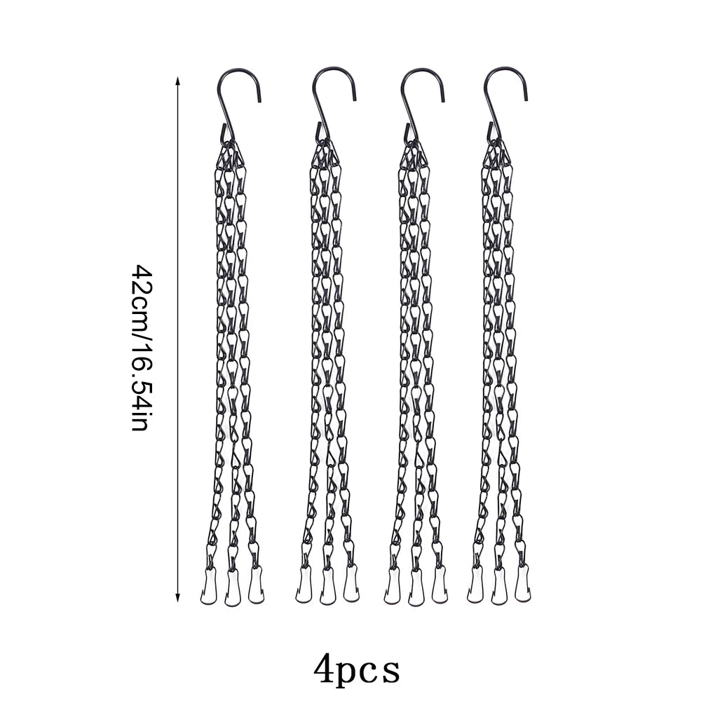 4/2Pcs Hanging Baskets Chains with Hooks 18 Inch Flower Plant Pot Replacement Chain Hanger for Bird Feeders Lanterns Ornaments Zpaxo 4Pcs