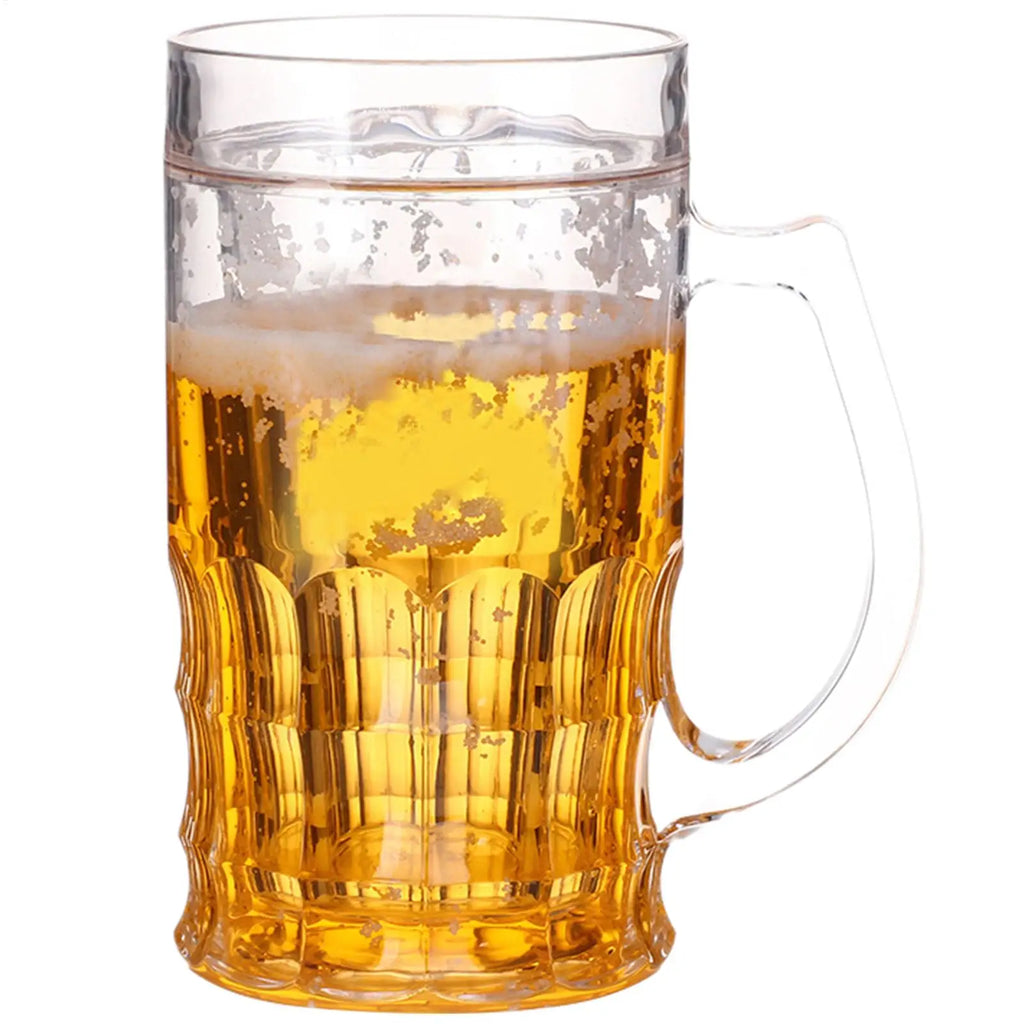 Fake Beer Mug Prank Cup – 450ml Transparent Novelty Glass Novelty Prank Cup Zpaxo