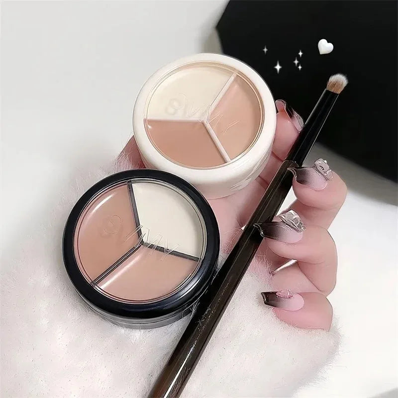 3-color Concealer Cream Coverage Acne Spot Dark Circles Contour