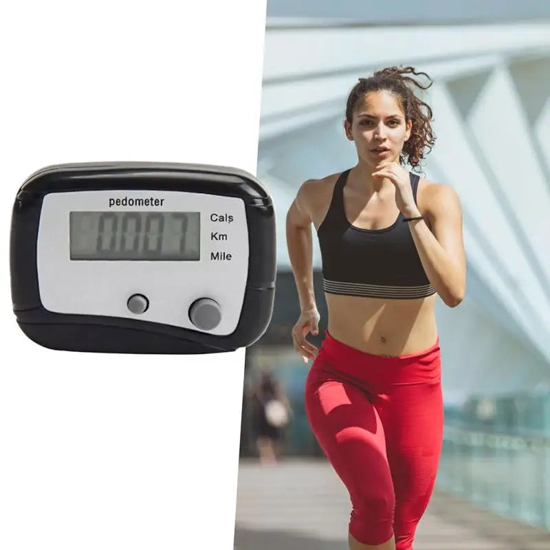 Accurate Step Counter Small Walking Distance Miles Km Pedometer Clip
