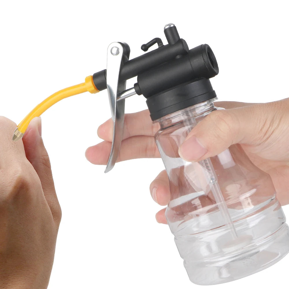 Clear Oil Can Hand Tools Lubricator Pump Cans Pressure Oiler Grease