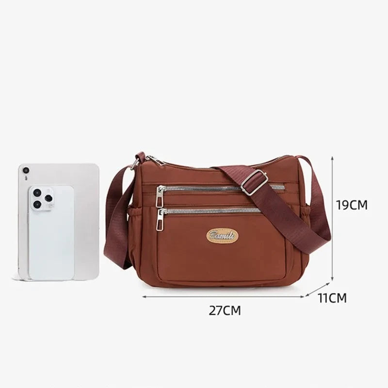 Oxford Cloth Bag for Mom Telphone Key Bag Small Shoulder Bag for Female Leisure Cloth Bag Female Crossbody Shopping Purse Zpaxo