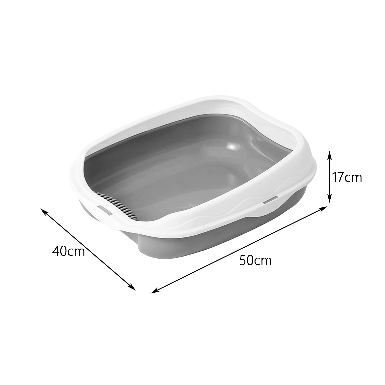 Semi enclosed cat little box With High Side Bedpan Potty Toilet for Small Pets Indoor Cats little tray Kitty litter pan Shovel Zpaxo L