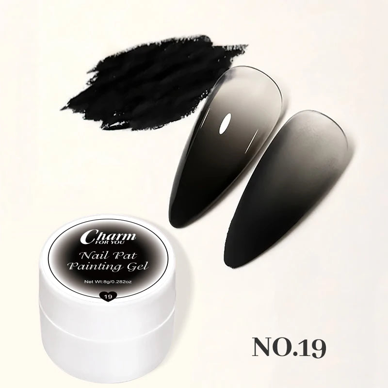 Pat Painting 3d Nail Art Gel No Flowing Full Coverage Creamy Zpaxo 19